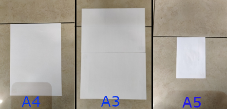 foglio A4, A5, A3